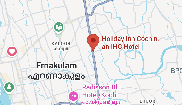 Map showing Holiday Inn Kochi location